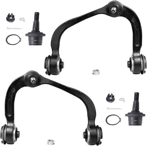 Detroit Axle-4pc أذرع التحكم في الواجهة الأمامية لفورد 2009-2014 F-150 ، 2007-2017 Expedition Lincoln Navigator ، 2 Upper Control Arms 2 Lower Ball Combans 2010 2011 2012 2013 Replacement in Saudi Arabia