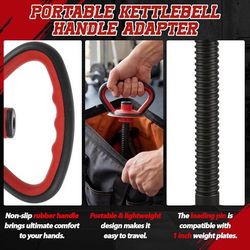 Foilswirl 2 Sets Adjustable Kettlebell Handle for Weight Plates and Dumbbells, Ergonomic Home Gym Fitness Materials for Strength Training, Durable Kettlebell Handle Grip in Saudi Arabia