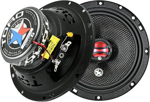 HK63 | 6.5 Inch 3-Way Component Car Speaker Set - 180 Watts RMS / 360 Watt MAX / 20mm Ferro Fluid Tweeters, 4 Ohm, 1" KSV Voice Coils. Four Speakers, 2 Tweeters, 2 Crossovers, 2 Grills (Pair) in Saudi Arabia