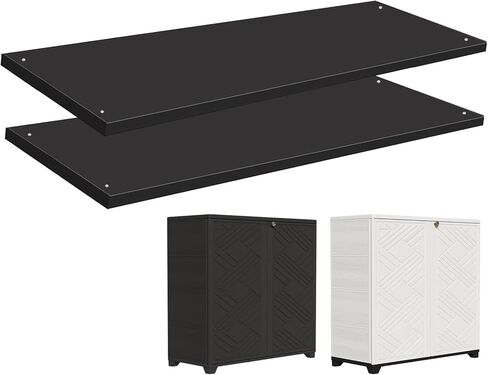 ZZM 2 Pieces Metal Storage Cabinet Shelf, Metal Shelf for Resin Storage Shed, 33.66" W * 10" D * 0.39" H, Easy Assembly in Kuwait