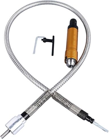 Flexible Shaft Adapter Extension Tool for Power Drill Converter with Rubber Stainless Steel Shaft Attachment for Grinders Engraving Machines and Polishing Tools (Stainless Steel Style) in Saudi Arabia