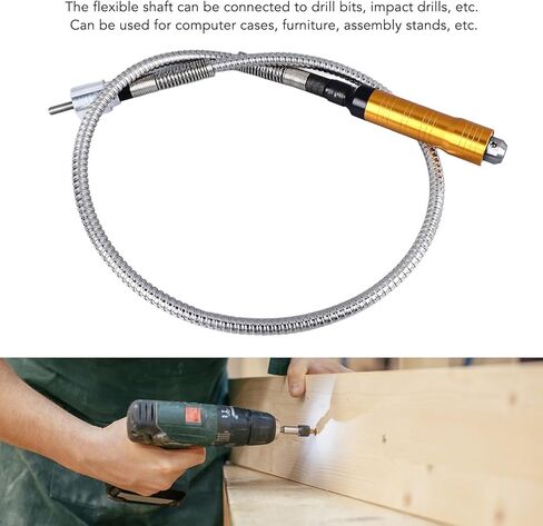 Flexible Shaft Adapter Extension Tool for Power Drill Converter with Rubber Stainless Steel Shaft Attachment for Grinders Engraving Machines and Polishing Tools (Stainless Steel Style) in Saudi Arabia
