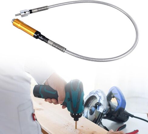 Flexible Shaft Adapter Extension Tool for Power Drill Converter with Rubber Stainless Steel Shaft Attachment for Grinders Engraving Machines and Polishing Tools (Stainless Steel Style) in Saudi Arabia