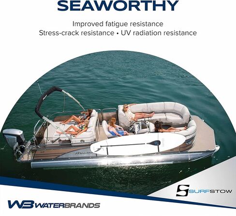 SurfStow Transport SUPRax 50050-2 نظام لوحة واحدة للتركيب على القارب/السكك الحديدية | للدعائم الزاوية | رف لوح التجديف واقفًا | تخزين لوحة SUP | | معدني | 26 × 11 × 4 بوصة in Kuwait