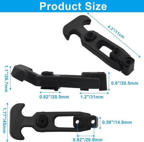 قطعتان من مزلاج مطاطي مرن على شكل حرف T، مبرد صندوق أدوات مزلاج بمشبك، غطاء ماكينة هندسة عربة الجولف لخزانة الأدوات/مقصورة القارب in Kuwait