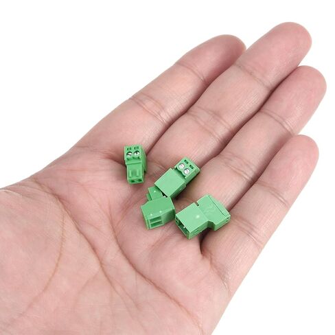 MECCANIXITY 10 Pcs 2 Pin 2.54mm Pitch PCB Mount Screw Terminal Block Connector Plug Socket Panel Mount Pluggable Type Connector 125V 4A for 28-16AWG Cable for Electronic Device Chip in Saudi Arabia