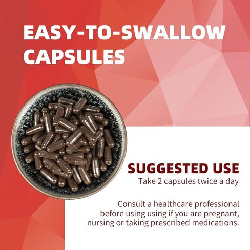 Organic Reishi Mushroom Capsules with 100% Ganoderma Lucidum Reishi Spore Powder for Boost Immune System, Vegan, All Natural, Non-GMO & Gluten Free, 90 Veggie Capsules in Saudi Arabia