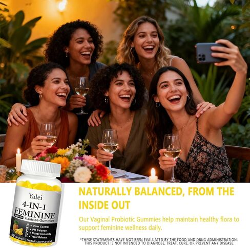 4-in-1 Nuora Premium Feminine Balance Gummies & PH Balance Gummies for Women - Immune Support & Healthy Odor & Flora - Vegan,Non-GMO - Hawaiian Pineapple,60 Count in Kuwait