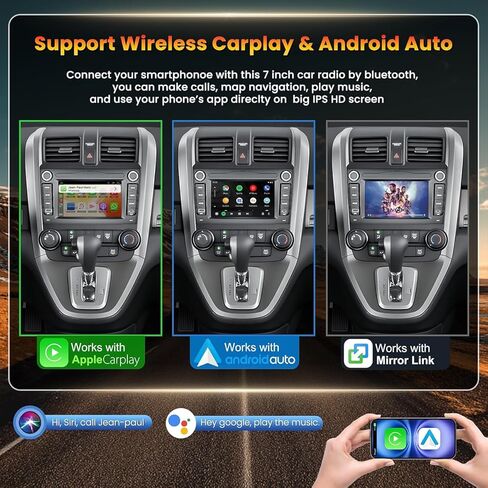 راديو ستيريو للسيارة Honda Civic 2006-2011، Android 13.0 (4G RAM 64G ROM) شاشة لمس 9 بوصة يدعم Carplay/Android Auto، نظام تحديد المواقع العالمي (GPS) وبلوتوث، كاميرا احتياطية وراديو FM in Saudi Arabia