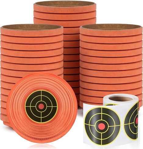 100 Pcs Clay Pigeon Trap and Skeet Targets Biodegradable Clay Target Refill Disks, 110mm High-Visibility Orange Targets for Skeet & Trap Shooting, Practice Shattering Disc in Kuwait