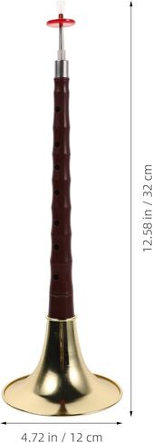 أداة سونا الريحية المناسبة للمبتدئين من UPKOCH، سونا راتنج ABS المحمولة مع لمسة نهائية من الخشب الأحمر والأبنوس الأسود، أداة صينية تقليدية عالية القوة مقاومة للتآكل للموسيقى in Kuwait