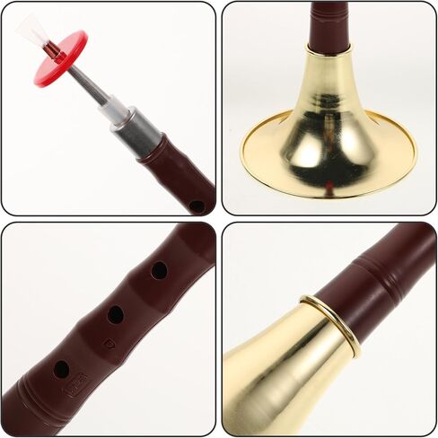 Suona Horn Abs الراتنج أداة الرياح الصينية التقليدية النحاسية الخشبية Suona للمبتدئين مع قوة عالية للتآكل ومقاومة التشقق، لون ذهبي مناسب للثقافة in Kuwait