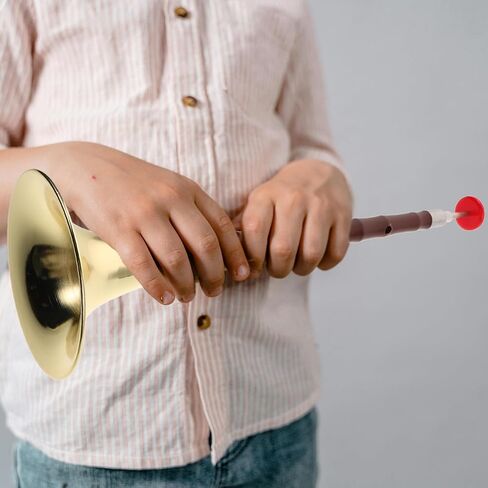 Suona Horn Abs الراتنج أداة الرياح الصينية التقليدية النحاسية الخشبية Suona للمبتدئين مع قوة عالية للتآكل ومقاومة التشقق، لون ذهبي مناسب للثقافة in Kuwait