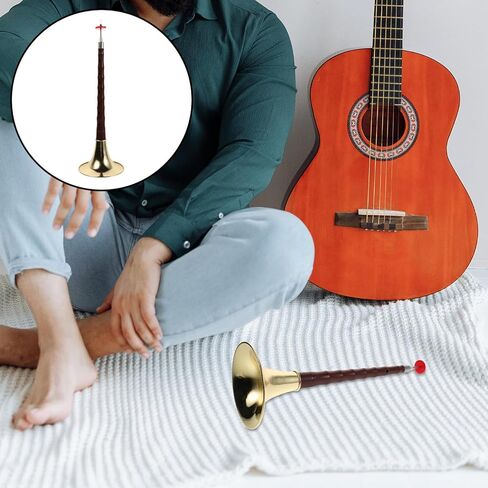 Suona Horn Abs الراتنج أداة الرياح الصينية التقليدية النحاسية الخشبية Suona للمبتدئين مع قوة عالية للتآكل ومقاومة التشقق، لون ذهبي مناسب للثقافة in Kuwait