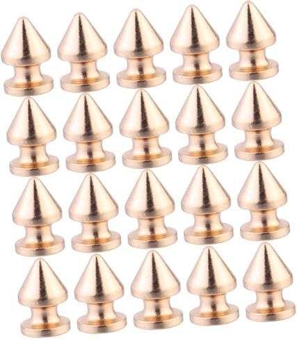 OUNONA 20Pcs Tree Shape Metal Rivets for DIY Crafts Punk Style Accessories for Clothing Shoes and Bags Golden Color for Handicrafts and Fashion Projects in Saudi Arabia