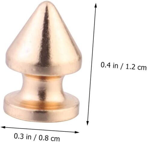OUNONA 20Pcs Tree Shape Metal Rivets for DIY Crafts Punk Style Accessories for Clothing Shoes and Bags Golden Color for Handicrafts and Fashion Projects in Saudi Arabia