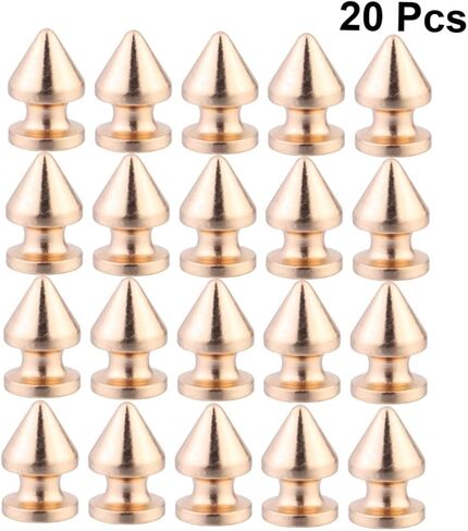 OUNONA 20Pcs Tree Shape Metal Rivets for DIY Crafts Punk Style Accessories for Clothing Shoes and Bags Golden Color for Handicrafts and Fashion Projects in Saudi Arabia