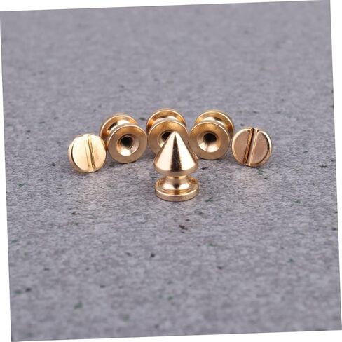 OUNONA 20Pcs Tree Shape Metal Rivets for DIY Crafts Punk Style Accessories for Clothing Shoes and Bags Golden Color for Handicrafts and Fashion Projects in Saudi Arabia