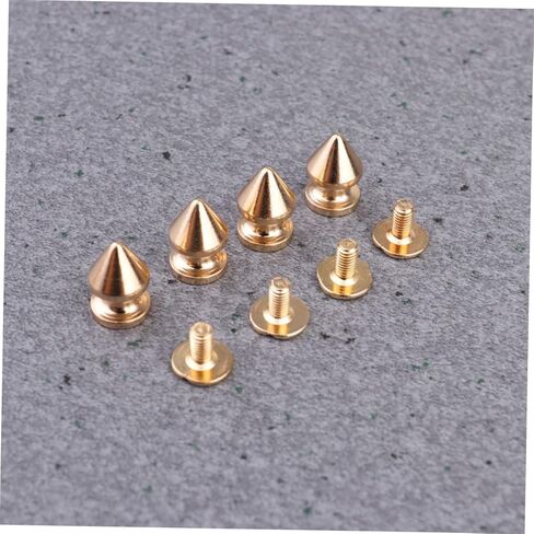 OUNONA 20Pcs Tree Shape Metal Rivets for DIY Crafts Punk Style Accessories for Clothing Shoes and Bags Golden Color for Handicrafts and Fashion Projects in Saudi Arabia