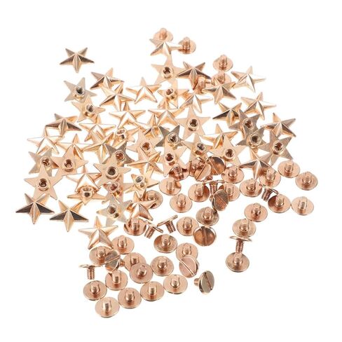 Healifty 80pcs Studs for Clothing: Star Studs Rivets - DIY Punk Decorations - Alloy Spikes for Hats Shoes Belts and Bags - Clothing Accessories in Saudi Arabia