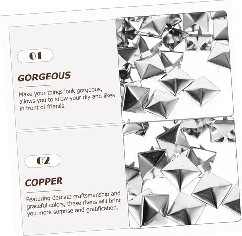 DOITOOL 100Pcs Claw Nail Rivets Spike Studs for DIY Crafts Decorative Claw Studs for Clothing Shoes and Bags Smooth Surface Wide Application in Saudi Arabia