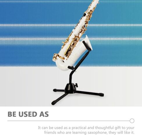 ARTIBETTER Alto Saxophone Stand Foldable Bracket with Detachable Legs Black Saxophone Rack Holder for Home Display and Reliable Instrument Support in Saudi Arabia