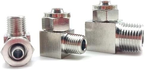 1 قطعة 304 الفولاذ المقاوم للصدأ سريعة تويست الكوع OD 8 مللي متر أنبوب إلى 1/8 ''ذكر الموضوع الزاوية اليمنى المناسب in Kuwait