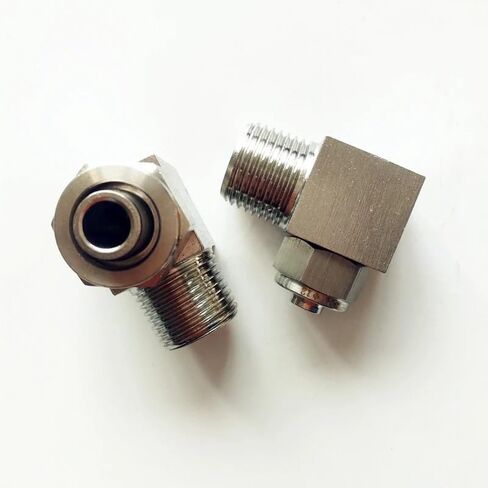 1 قطعة 304 الفولاذ المقاوم للصدأ سريعة تويست الكوع OD 8 مللي متر أنبوب إلى 1/8 ''ذكر الموضوع الزاوية اليمنى المناسب in Kuwait