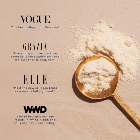 دوز آند كو. مسحوق كريمر الكولاجين بالفانيليا، 12 أونصة | الكولاجين البقري المتحلل من النوع الأول والثالث مع 11 جرام بروتين لكل وجبة | يدعم الشعر والبشرة والأظافر | التوافر البيولوجي العالي، غير معدل وراثيًا، خالي من الغلوتين in Kuwait