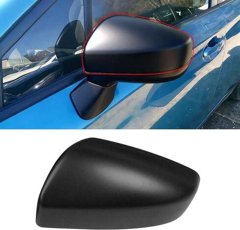 Yumzeco Compatible with Subaru Impreza Side Mirror Cover 2017 2018 2019 2020 2021 2022 2023, Passenger Side Subaru Impreza Mirror Cap W/O Light Clip-on Replacement Replace for 91054FL01A-Right Black in Kuwait