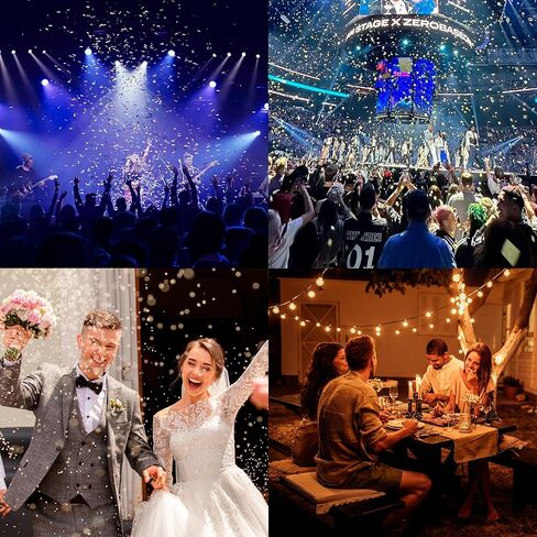 SHEHDS Electric Confetti Launcher with LED RGB Effects, 20–26 ft Shooting Distance for Stage, DJ, Concert, Party & Events (Confetti Paper Not Included) - Single Hole in Kuwait