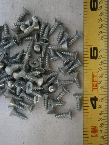 New Pack of Metal Screws #4 x 3/8 Phillips Flat Head Type A Steel Zinc Lot of 79#2604 Multi-Purpose Comprehensive Hardware Fastener Assortment Kit WnyNEH04000 in Saudi Arabia