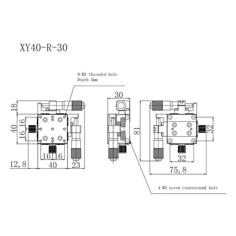 Precision fine-Tuning Slide Table XY40-R-30 high-Precision Two-axis in Saudi Arabia
