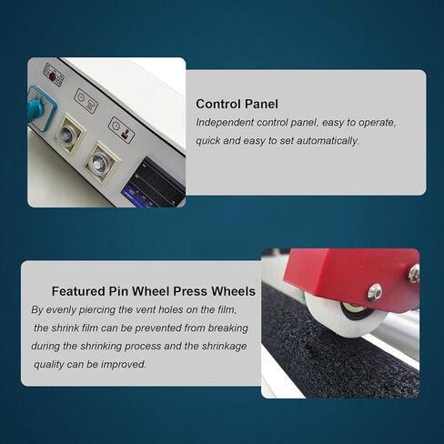 220V 1PH Semi Automatic Sealing Cutting Machine Film Heat Shrink Wrap 500-800pcs/h Automatic 2 in 1 Sealing and Shrinking Packaging Machine for POF/PVC/PP 3800W in Kuwait