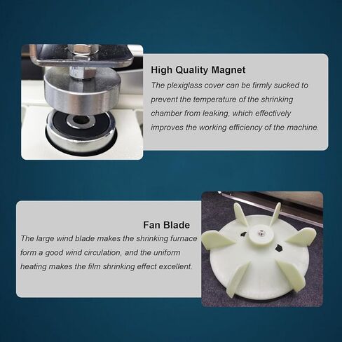 220V 1PH Semi Automatic Sealing Cutting Machine Film Heat Shrink Wrap 500-800pcs/h Automatic 2 in 1 Sealing and Shrinking Packaging Machine for POF/PVC/PP 3800W in Kuwait