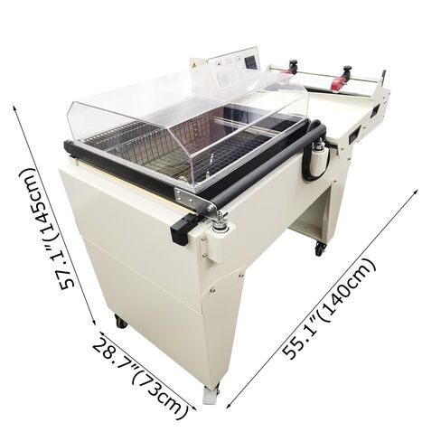 220V 1PH Semi Automatic Sealing Cutting Machine Film Heat Shrink Wrap 500-800pcs/h Automatic 2 in 1 Sealing and Shrinking Packaging Machine for POF/PVC/PP 3800W in Kuwait