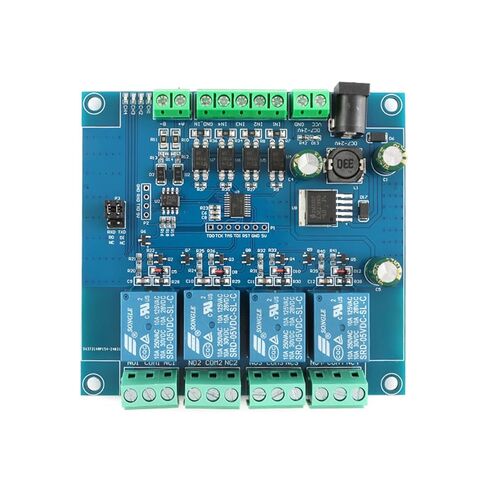 Modbus RTU 4 Channel Relay Module with RS485/TTL UART, 1 Input 1 Output, 7-24V Anti-Reverse Protection for Industrial Home Automation in Saudi Arabia