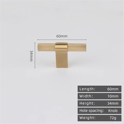 مقبض سحب نحاسي صلب مخرش أثاث باب ناعم متوفر قطعة واحدة (8834-T) in Kuwait