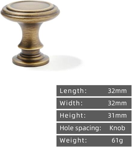 العتيقة النحاس مقبض طويل خزانة المطبخ درج الرجعية الصلبة سحب 1 قطعة (4-L-32mm) in Saudi Arabia