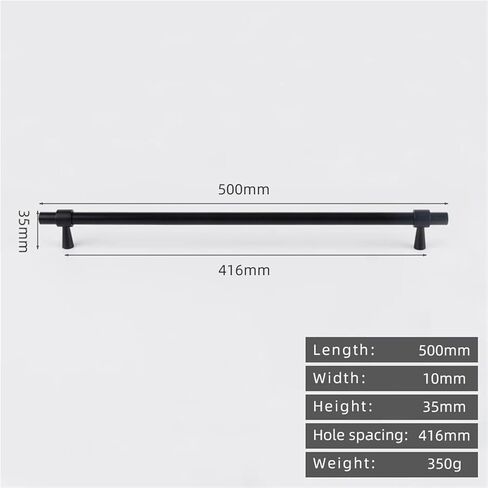 Solid Brass Brushed Antique Bronze 265mm Pull Drawer T Bar Kitchen Cabinet Handle 1Pcs(8873-416-BLK) in Saudi Arabia