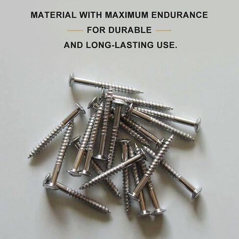 20 قطعة من براغي تثبيت رقبة الجيتار من الفولاذ المقاوم للصدأ، براغي تثبيت لوحة رقبة الجيتار الكهربائي احترافية لرؤوس آلات الجيتار، 4.5 × 0.5 سم/11.1 × 0.19 بوصة (اللون: فضي) in Kuwait