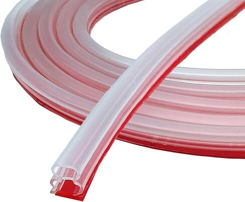 شريط مانع تسرب الطقس للباب، شريط مطاطي ذاتي اللصق عازل للصوت لإطار الباب، النوافذ - عازل ومقاوم للغبار وسهل القطع حسب الحجم (شفاف، 20 قدمًا) in Kuwait