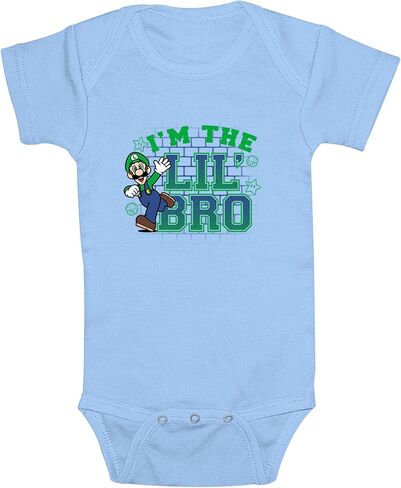 بدلة الأطفال نينتندو I'm the Lil' Bro Luigi - أسود - 6 أشهر in Saudi Arabia