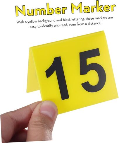 Toyvian 15pcs Table Number Markers for Restaurants and Crime Scene Decorations Evidence Markers Background and Letters for Detective Games and Party Events in Saudi Arabia