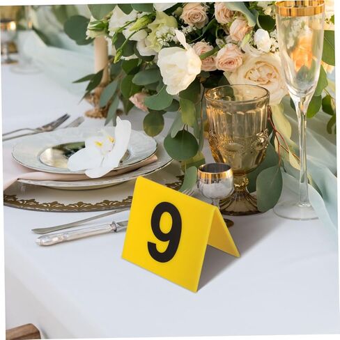 Toyvian 15pcs Table Number Markers for Restaurants and Crime Scene Decorations Evidence Markers Background and Letters for Detective Games and Party Events in Saudi Arabia