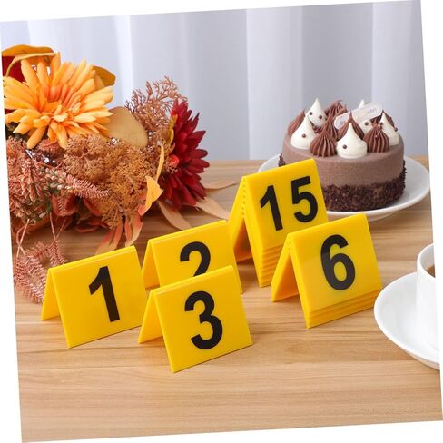 Toyvian 15pcs Table Number Markers for Restaurants and Crime Scene Decorations Evidence Markers Background and Letters for Detective Games and Party Events in Saudi Arabia