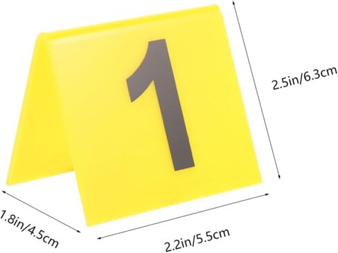 Toyvian 20pcs Acrylic Evidence Numbers Crime Scene Markers Reusable Table Numbers for Restaurant Detective Scene Double-Sided Fillable in Saudi Arabia