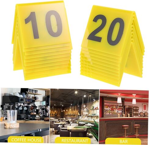 Toyvian 20pcs Acrylic Evidence Numbers Crime Scene Markers Reusable Table Numbers for Restaurant Detective Scene Double-Sided Fillable in Saudi Arabia