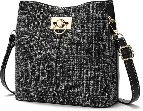 حقيبة Gaekeao Crossbody Bag For Women Fabric Bucket حقيبة حقيبة يد عصرية مع حزام كتف قابل للتعديل in Kuwait