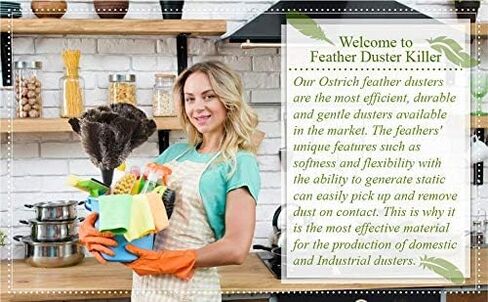 Ostrich Feather Duster with Extension Pole Up to 42" in Kuwait